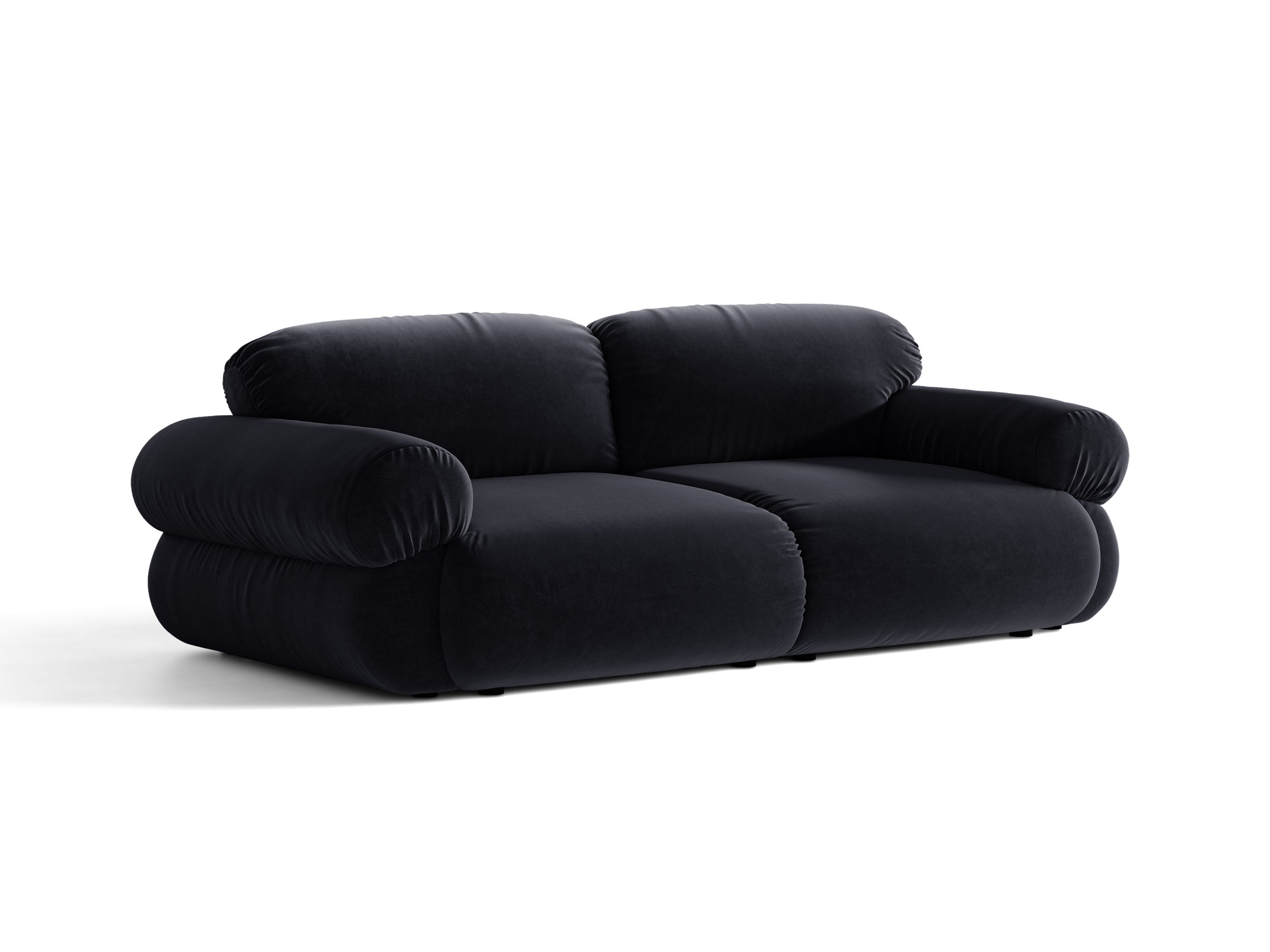 Micadoni Ophelia Sofa 3-Sitzer Samt Salvador Königsblau