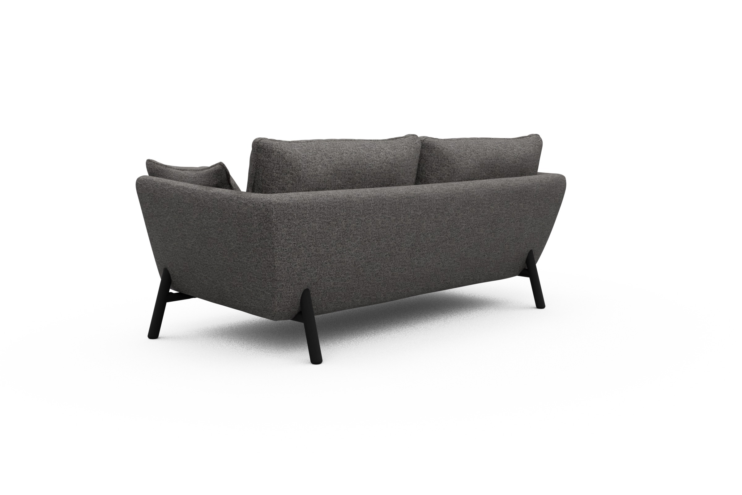 Sofa Emil 2-Sitzer Beinfarbe Eiche Schwarz Carreno-Salt-and-Pepper