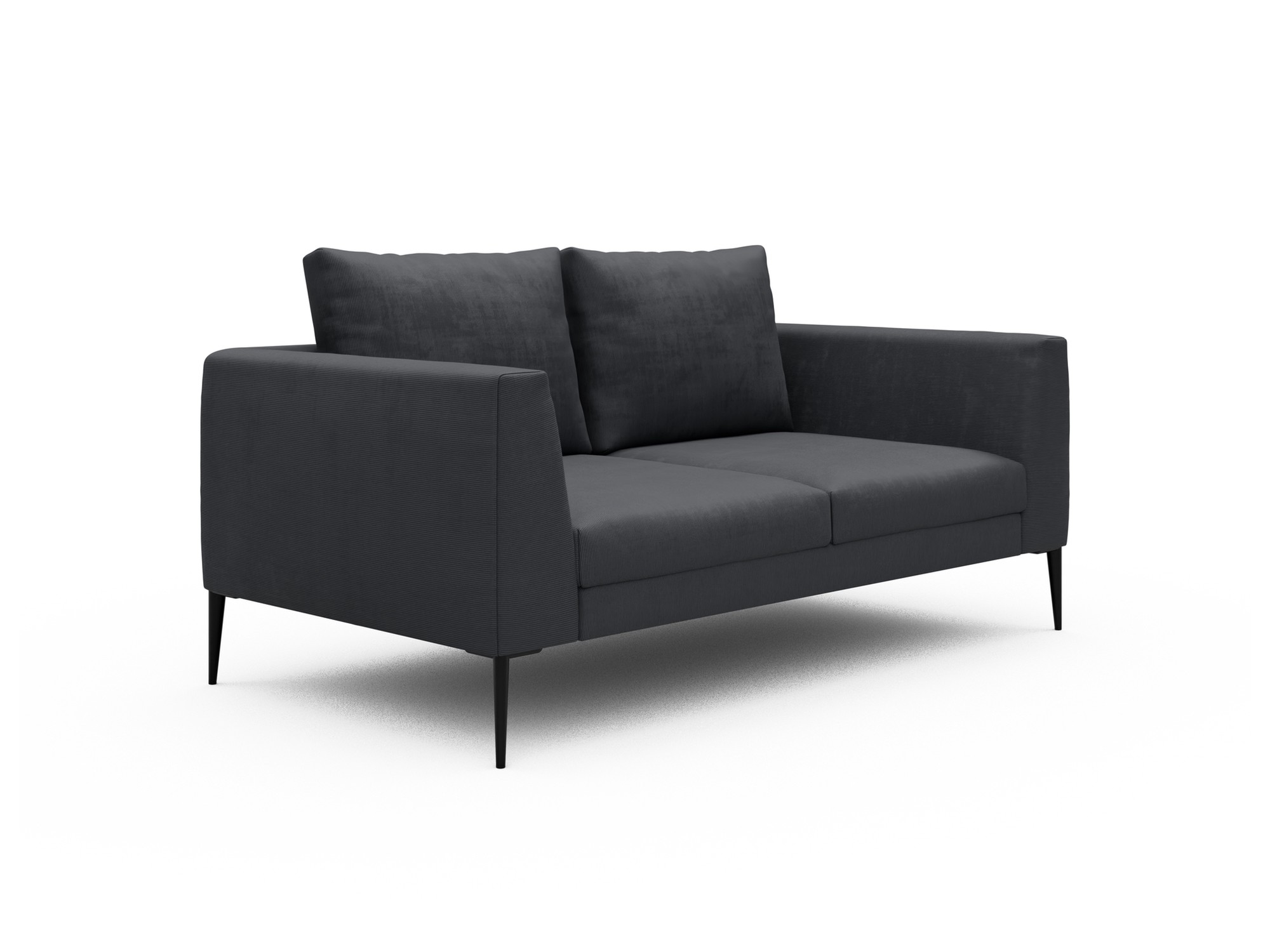 Skandi Home Sofa Paul 2-Sitzer Cordufine-Slate-Grey moebelfaktor