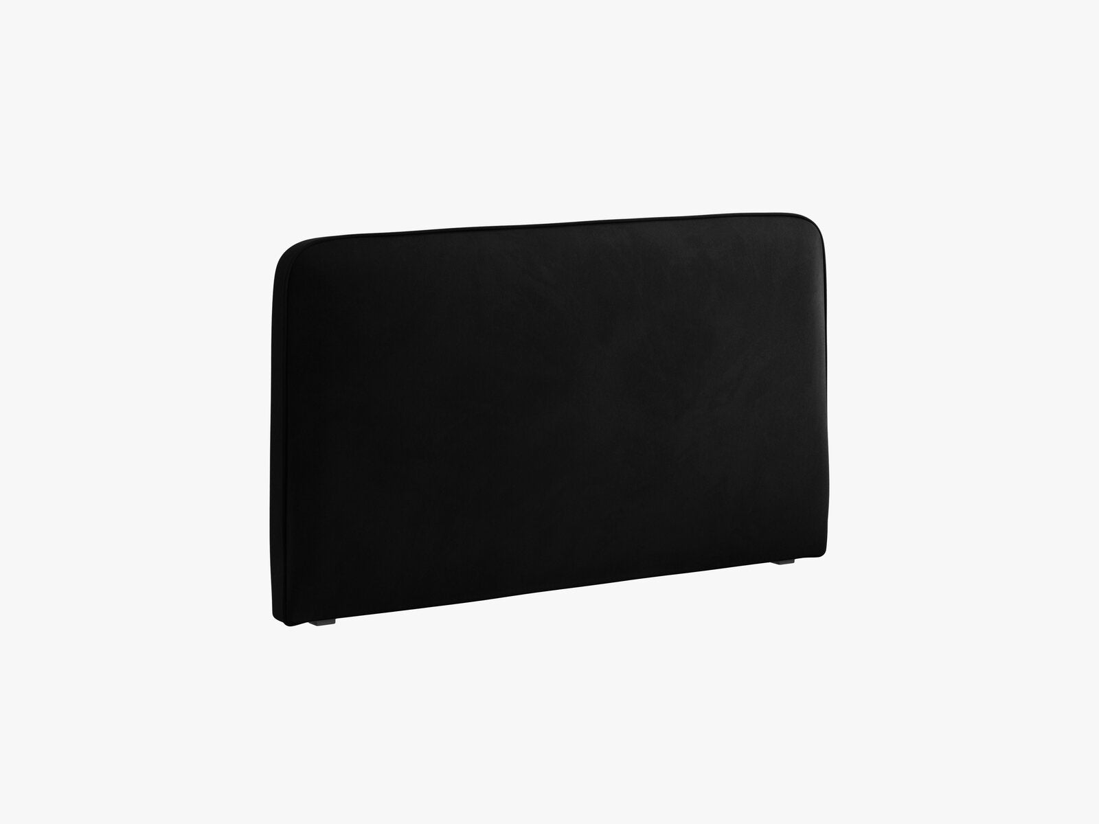 Micadoni Jamie Samtiger Kopfteil 140 cm (H 95 cm) Samt Paris Schwarz 160x95