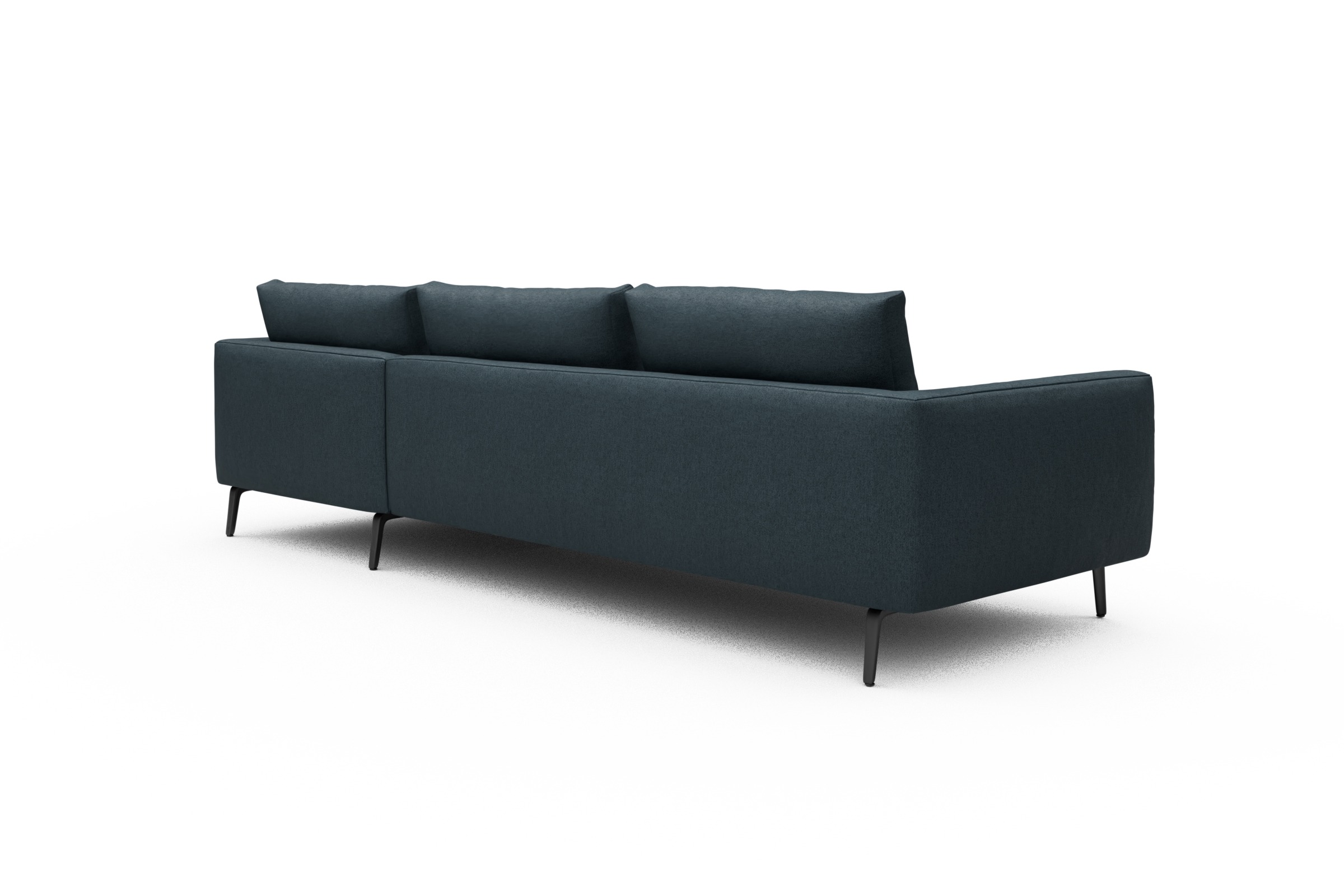 Ecksofa Karl Chaiselongue rechts mit 2,5-Sitzer Denari-Royal-Blue