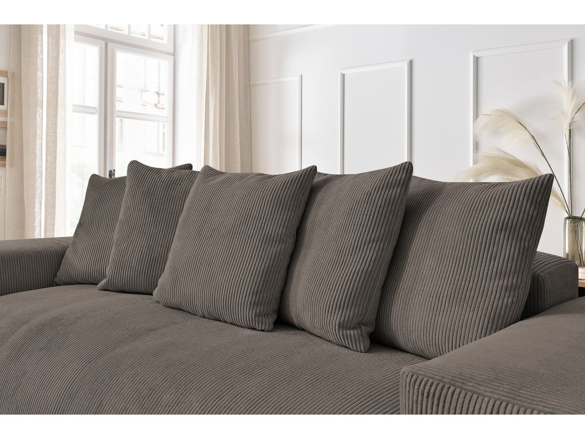 Bobochic Voltaire Sofa 3-Sitzer 280 × 124 cm Cordsamt Taupe