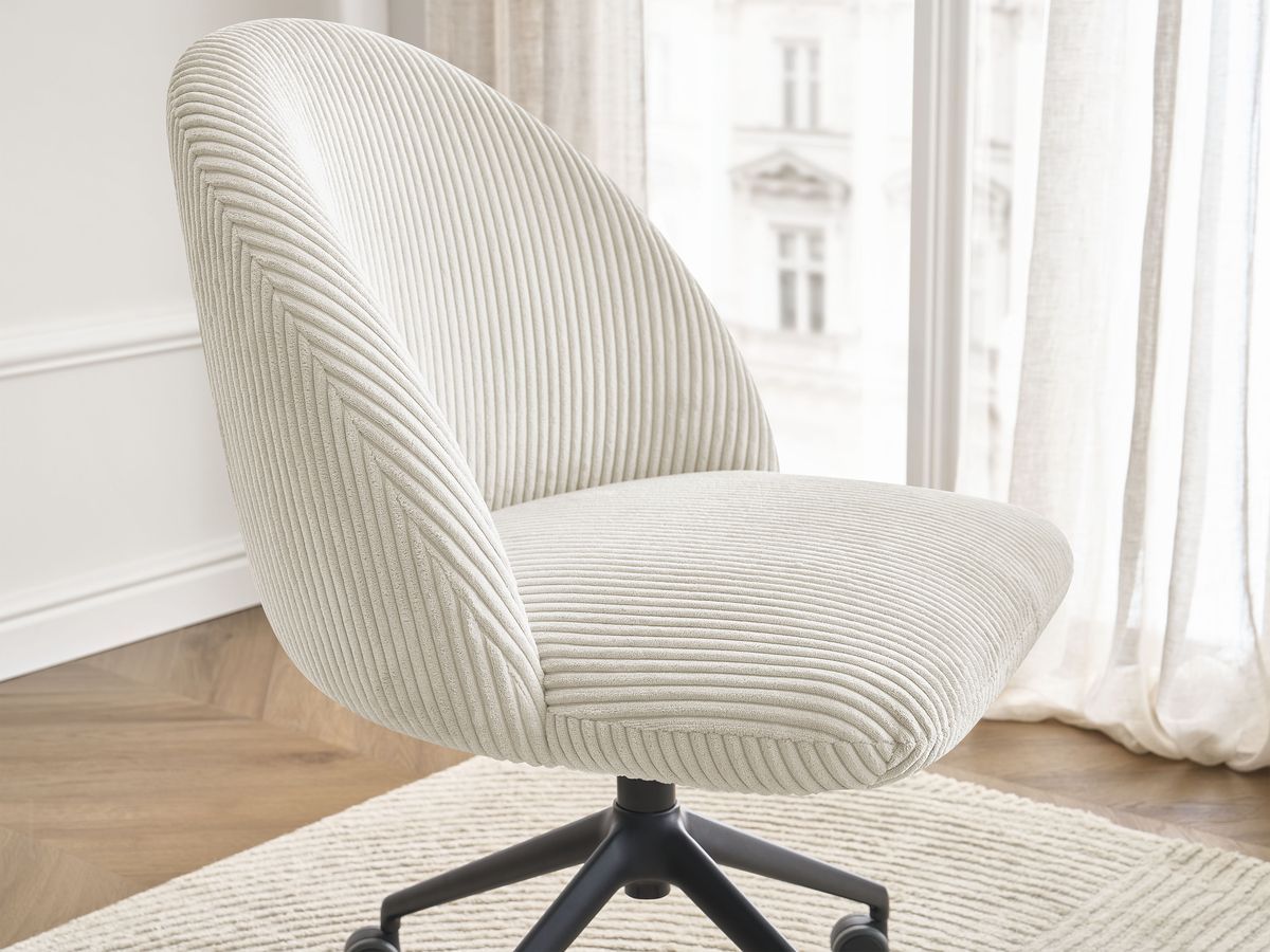 Bobochic Lalie Bürostuhl Cordsamt Beige
