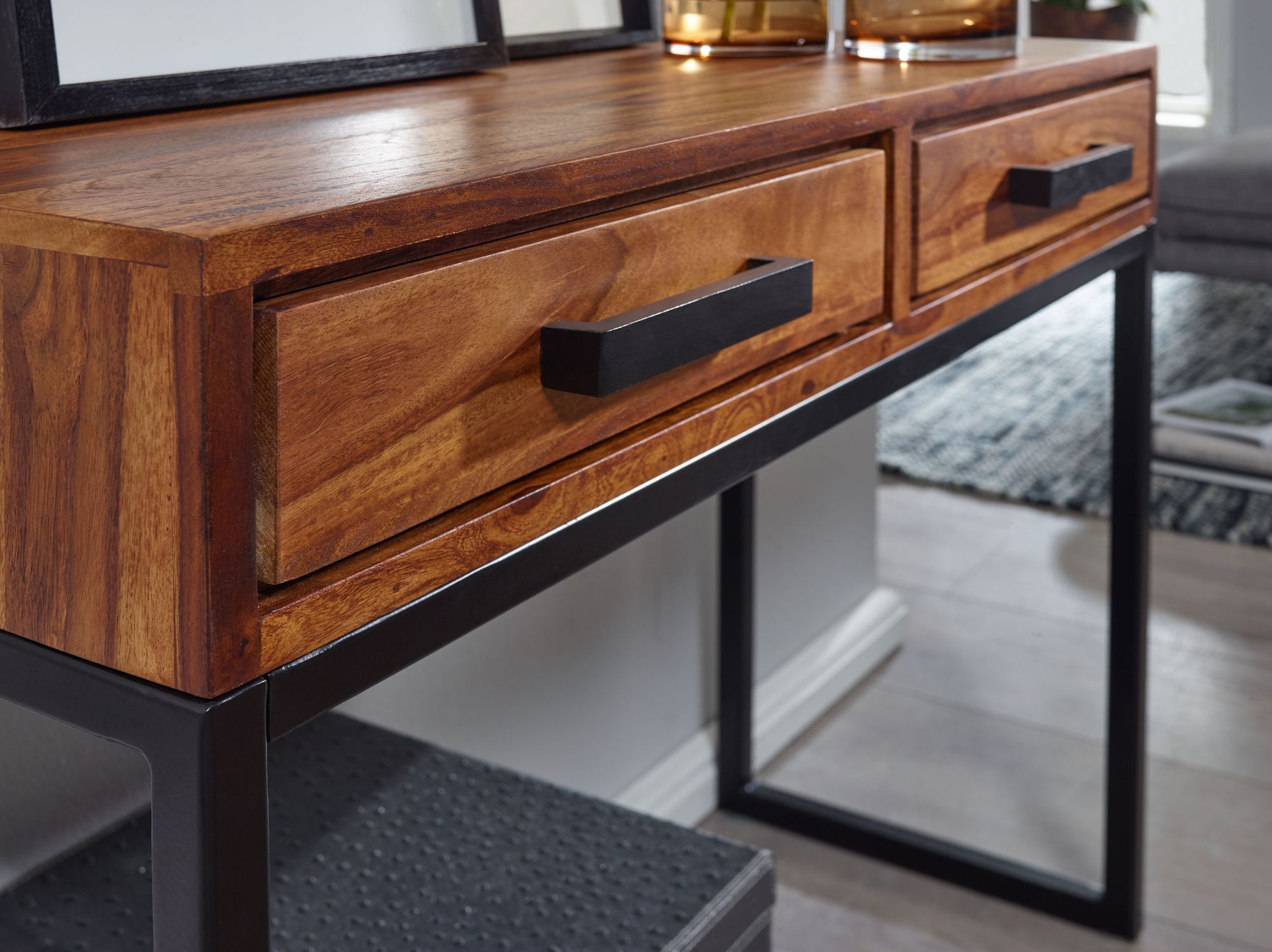 Konsolentisch Vildbjerg Massivholz Braun 90 × 35,5 × 76,5 cm