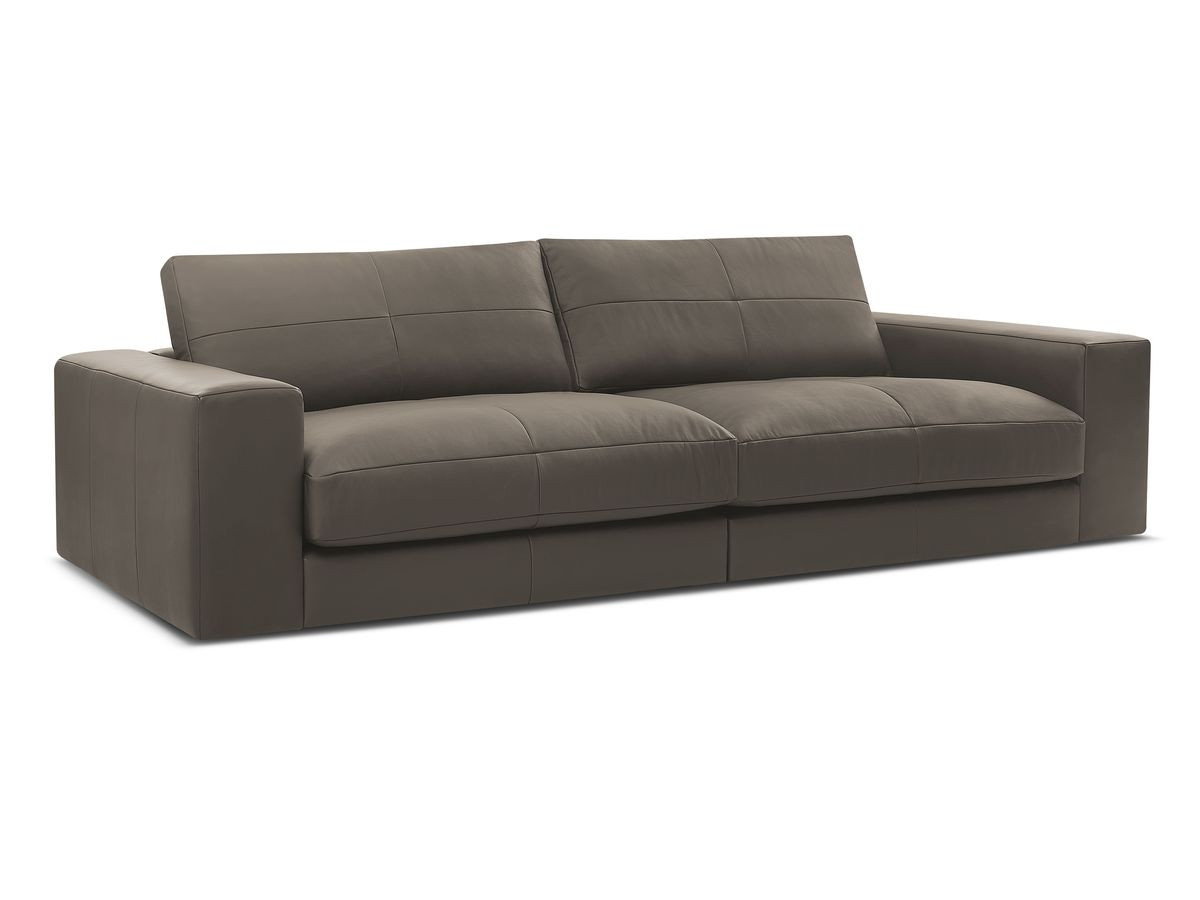 Bobochic Leonard Sofa 3-Sitzer 274 × 109 cm Leder Braun