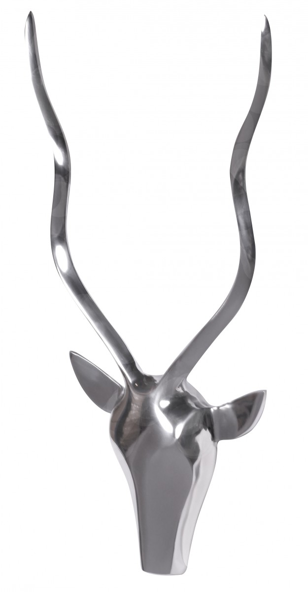 Dekogeweih Gamvik Aluminium Silber 33 × 4 × 54 cm