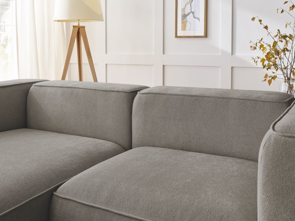 Bobochic Zephyr Ecksofa 260 × 165 cm Strukturstoff Taupe Ecke links