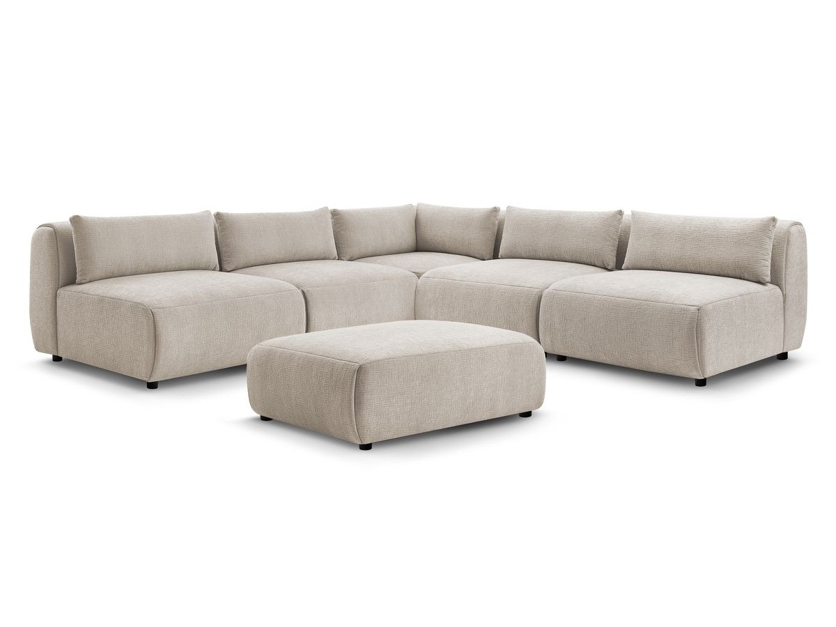 Bobochic Jeanne Ecksofa mit Pouf