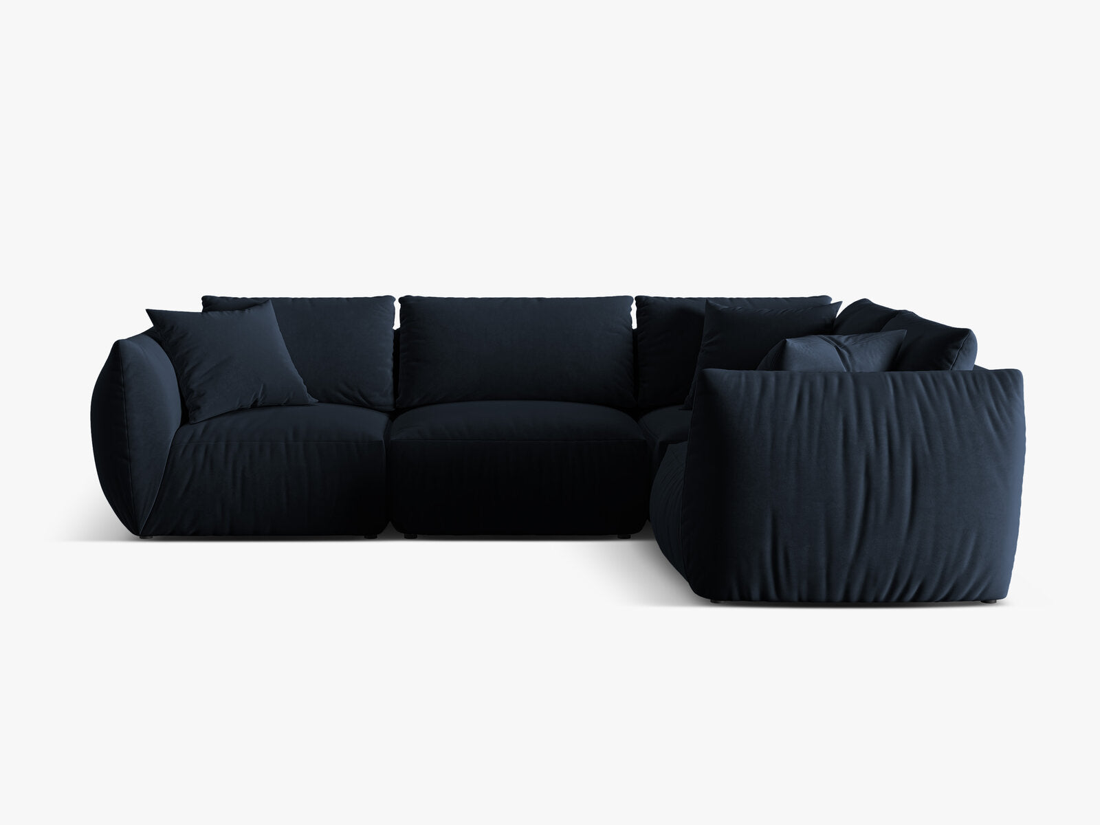 Micadoni Ecksofa Chris 4-Sitzer Rechts Samt Königsblau