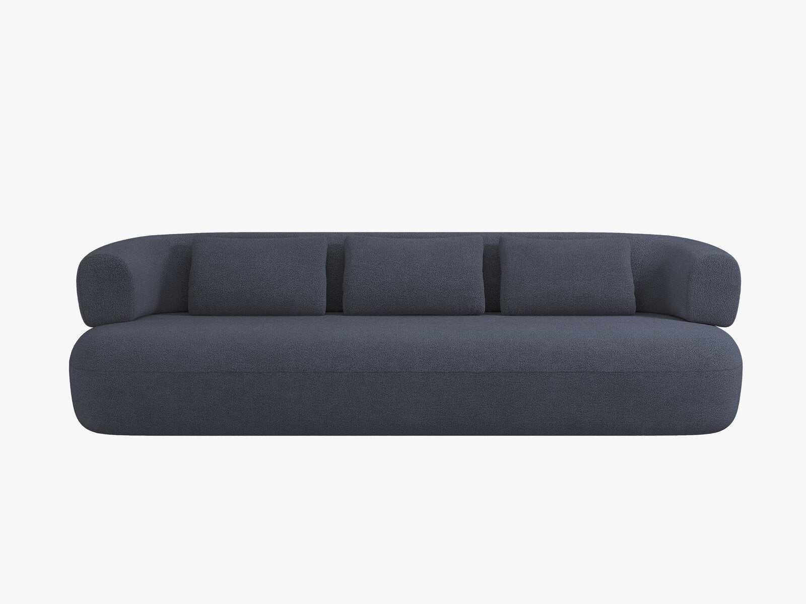 Micadoni Sofa Jenny 3-Sitzer Boucle Now or Never Dunkelblau