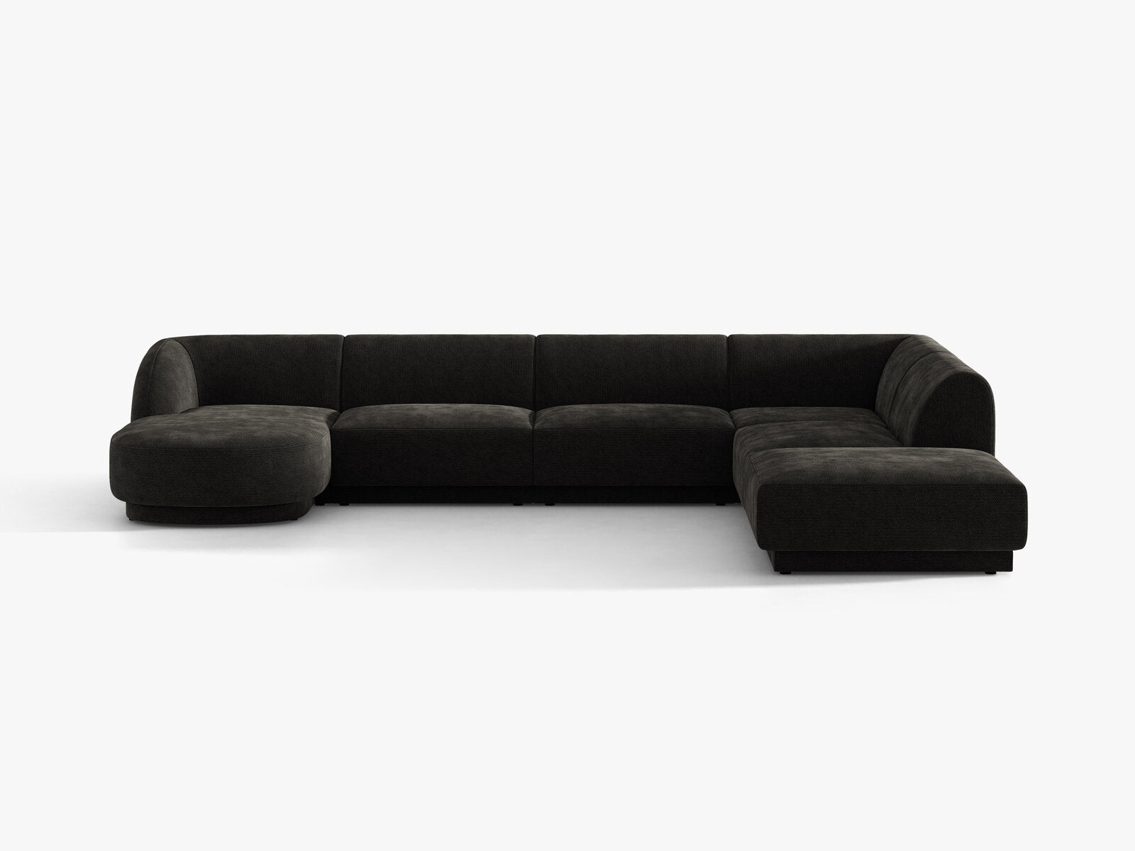 Micadoni Panorama-Ecksofa Miley 6-Sitzer Rechts Chenille Eden Anthrazit