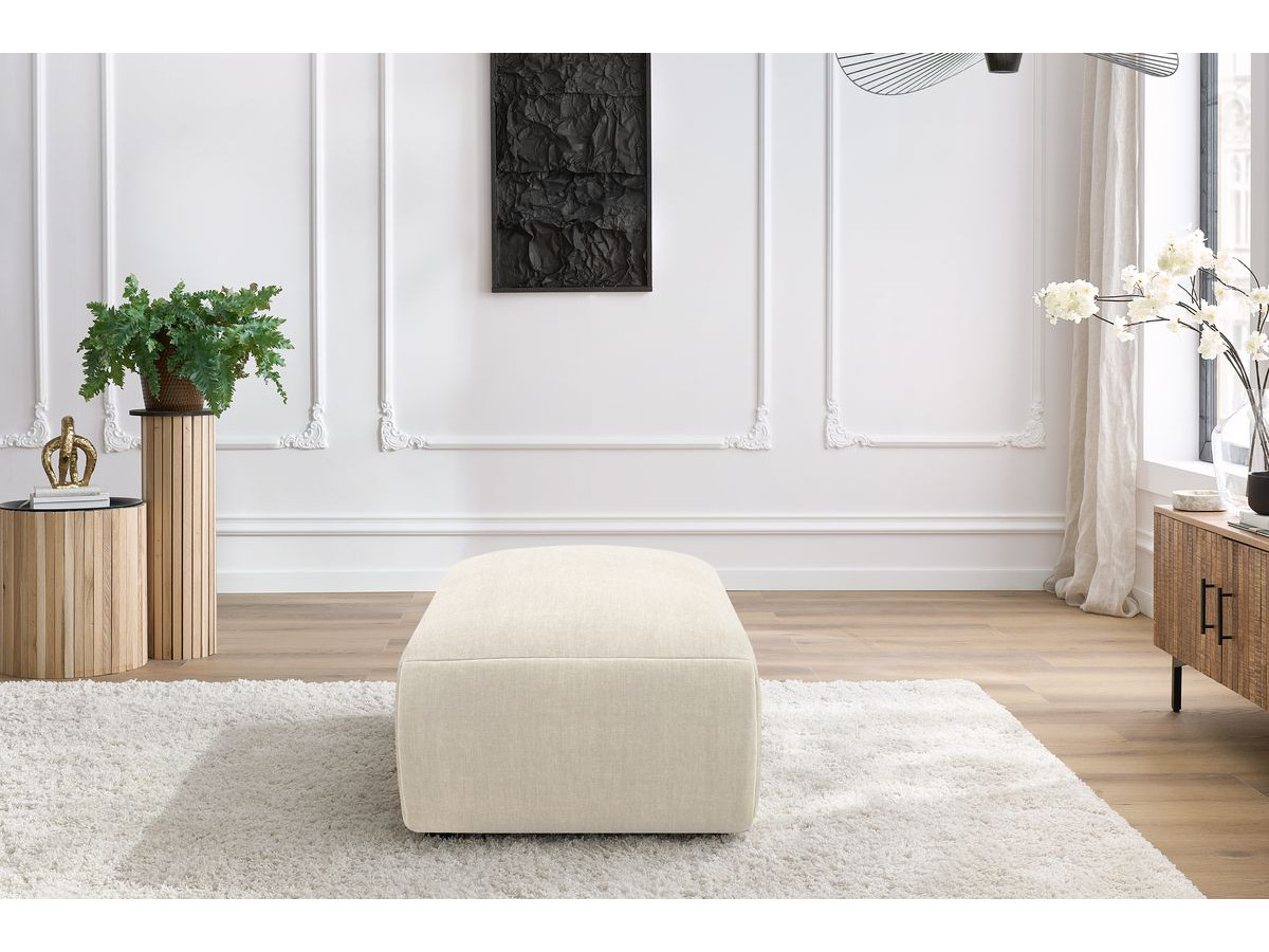 Bobochic Jeanne Pouf 66 × 117 cm Samt Beige