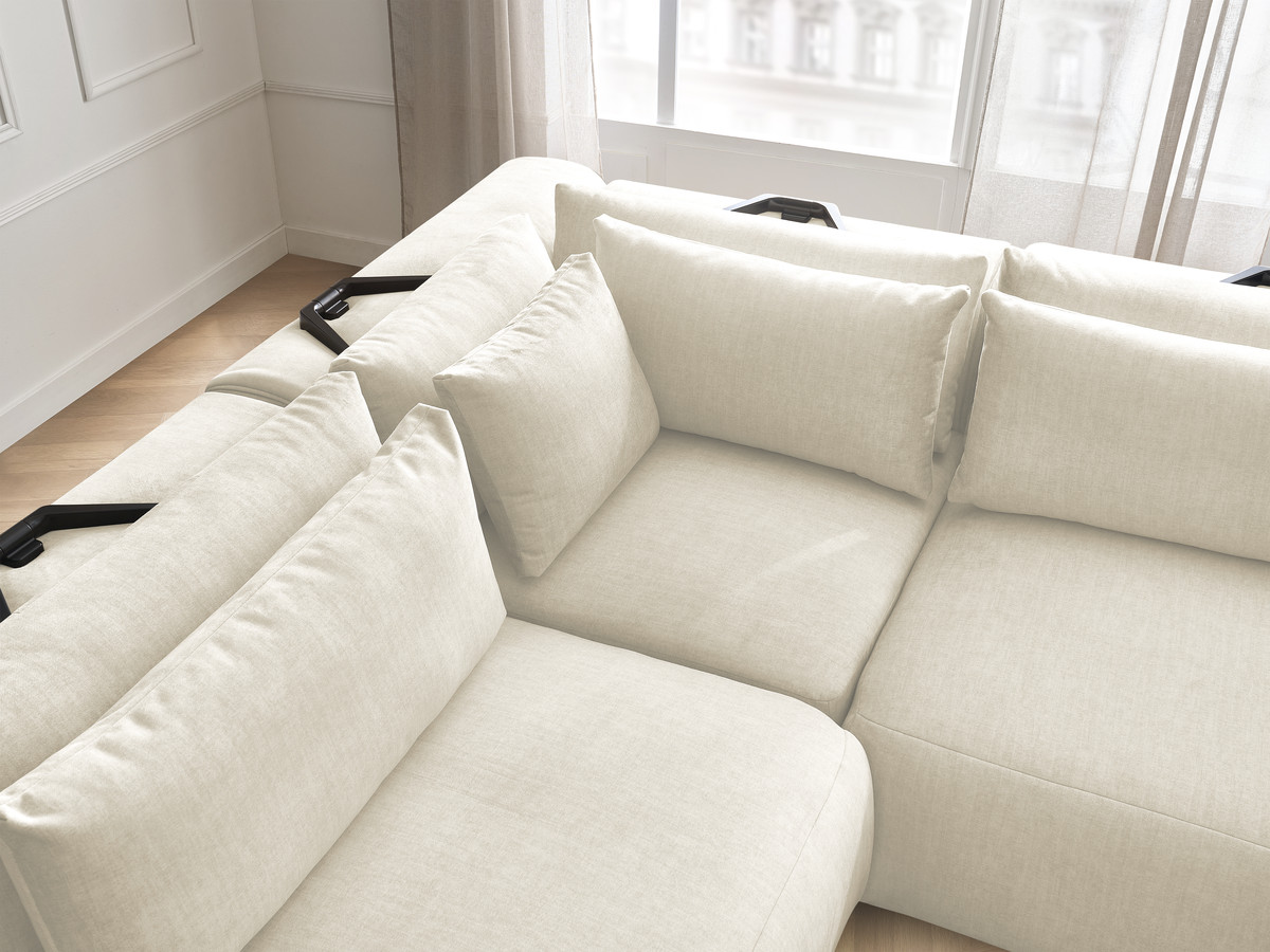 Bobochic Jana Ecksofa Samt Beige