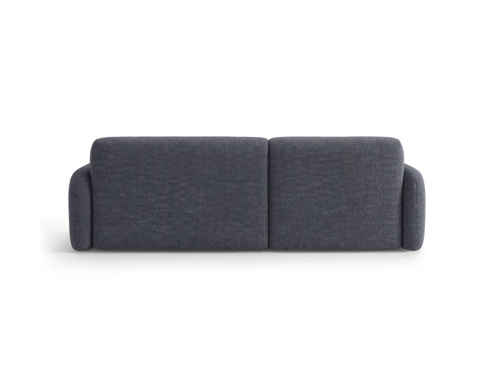 Cosmopolitan Design Ecksofa Malmo 3-Sitzer Strukturierter Stoff Scott Dunkelblau Links