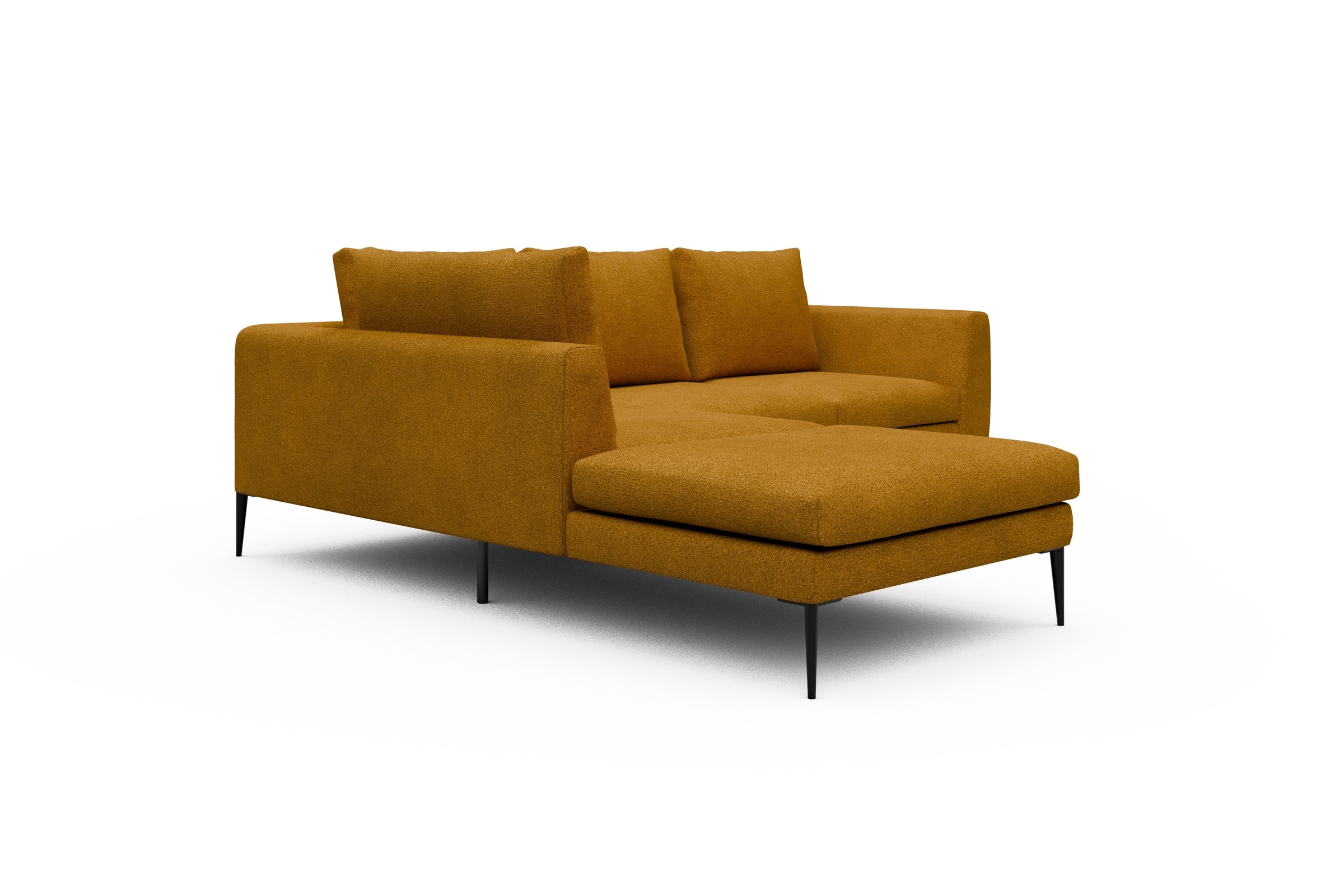 Ecksofa Paul Relax-Ecke links mit 2-Sitzer Boucle-Ochre