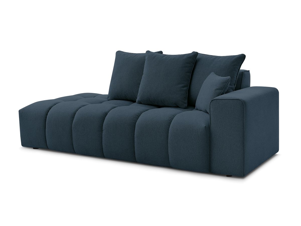 Bobochic Mont-blanc Sofa 4-Sitzer Melange-Stoff Dunkelblau Armlehne rechts