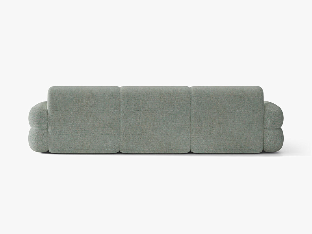 Micadoni Neo Ecksofa 4-Sitzer Links Chenille SILENCIO Gedämpftes Blau