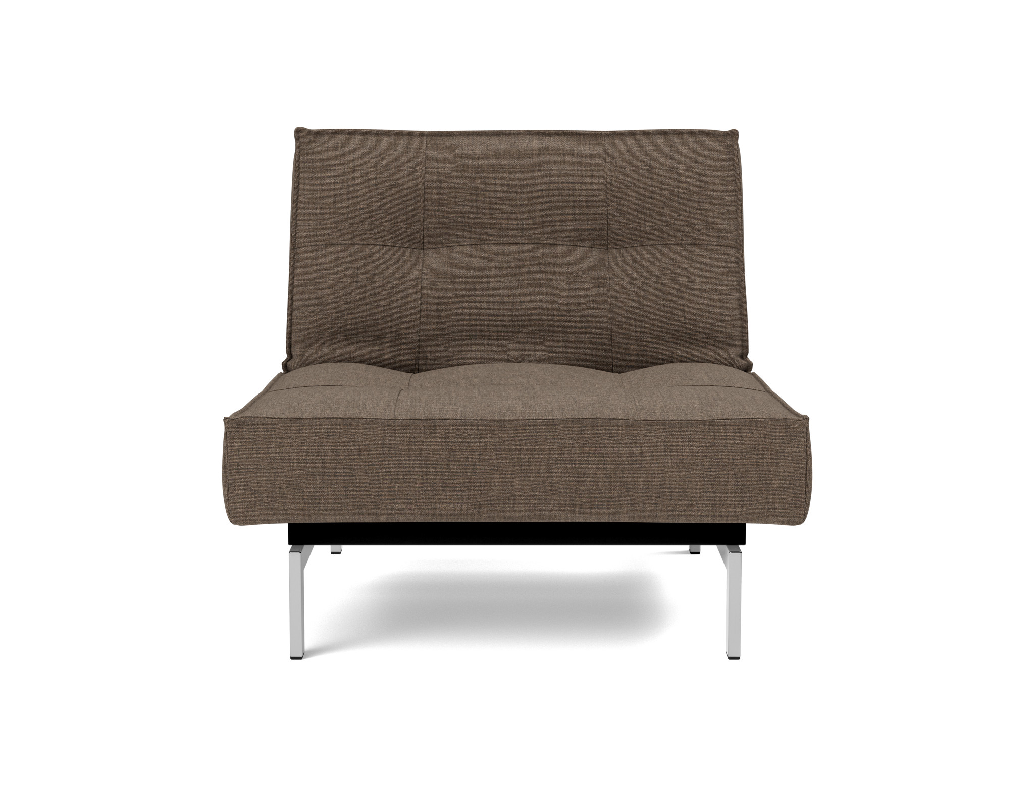 Sessel Splitback Chenille Esina 411-Cedar-Brown Beine Chrom