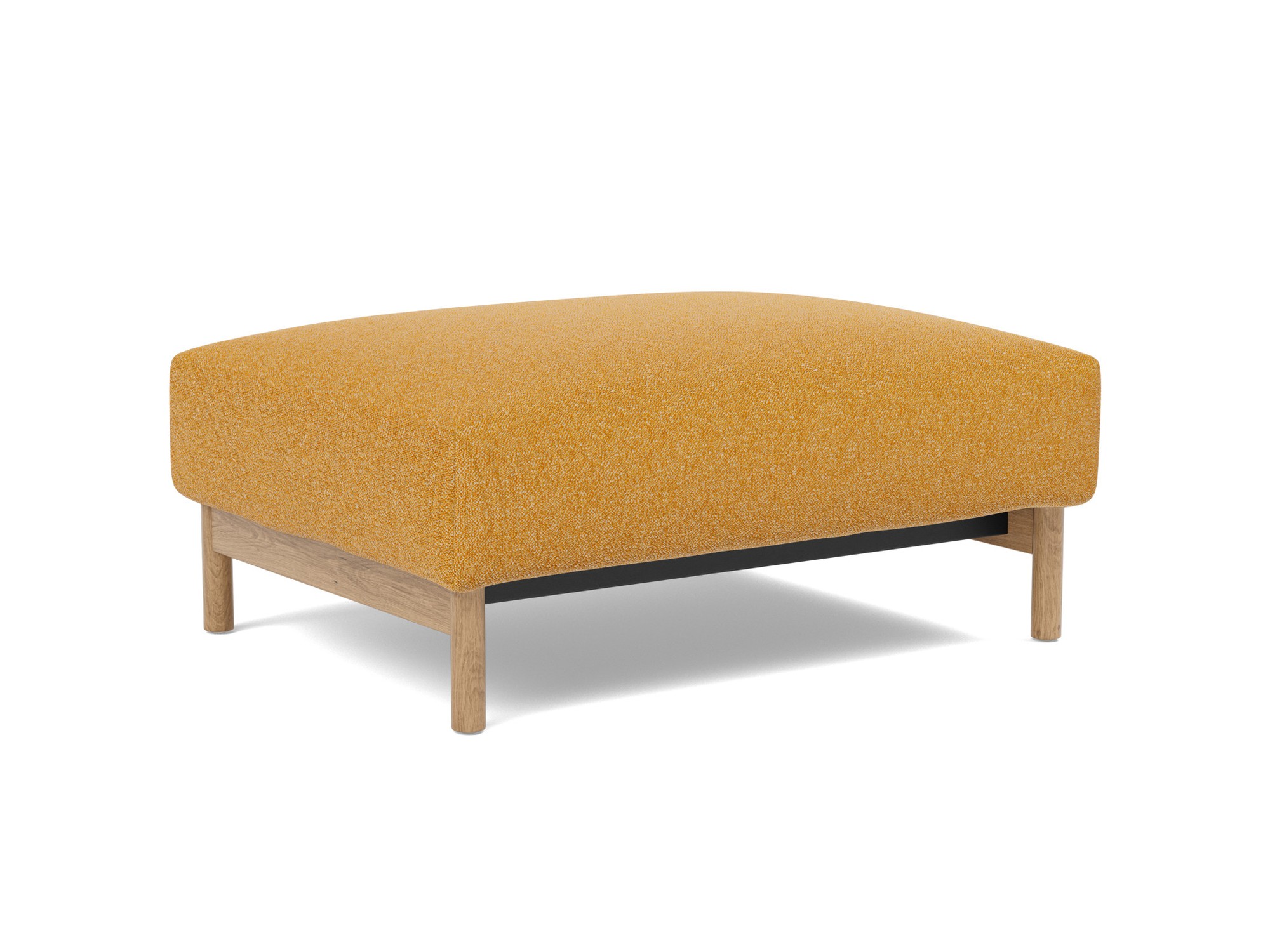 Hocker Malloy Boucle Skandi 536-Ochre Beine Eiche