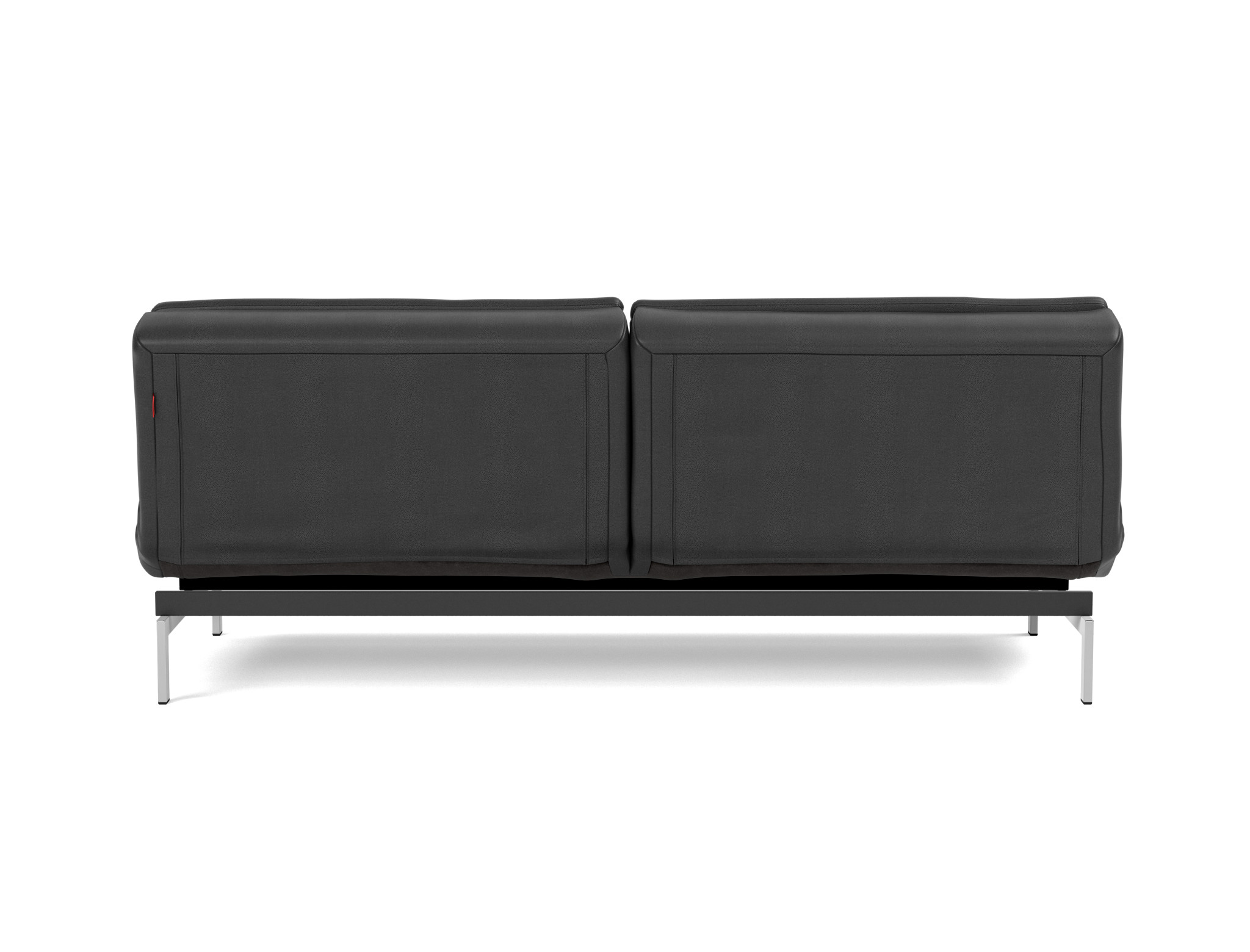 Schlafsofa Dublexo Lederoptik Faunal 550-Black Beine Chrom