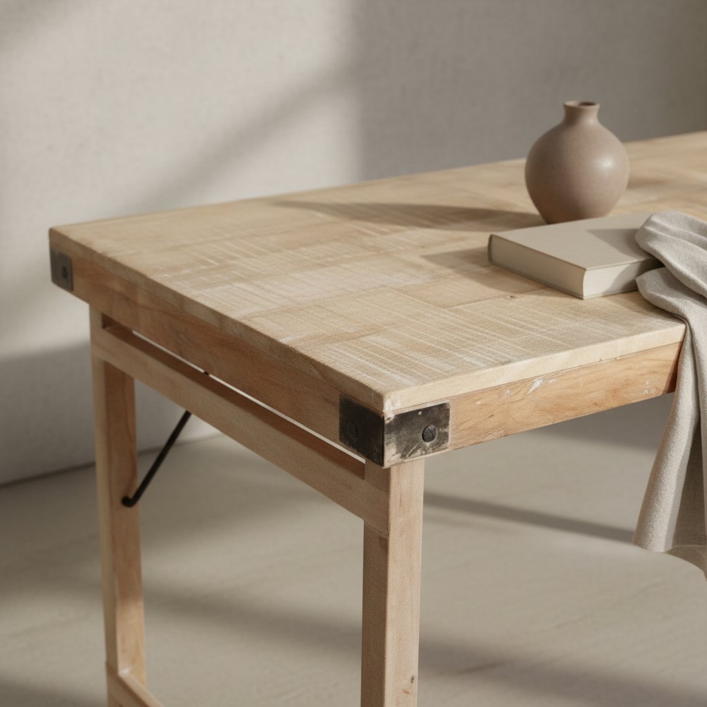 Raw Materials Klappbarer Esstisch Kalkwaschung 165x75x76cm