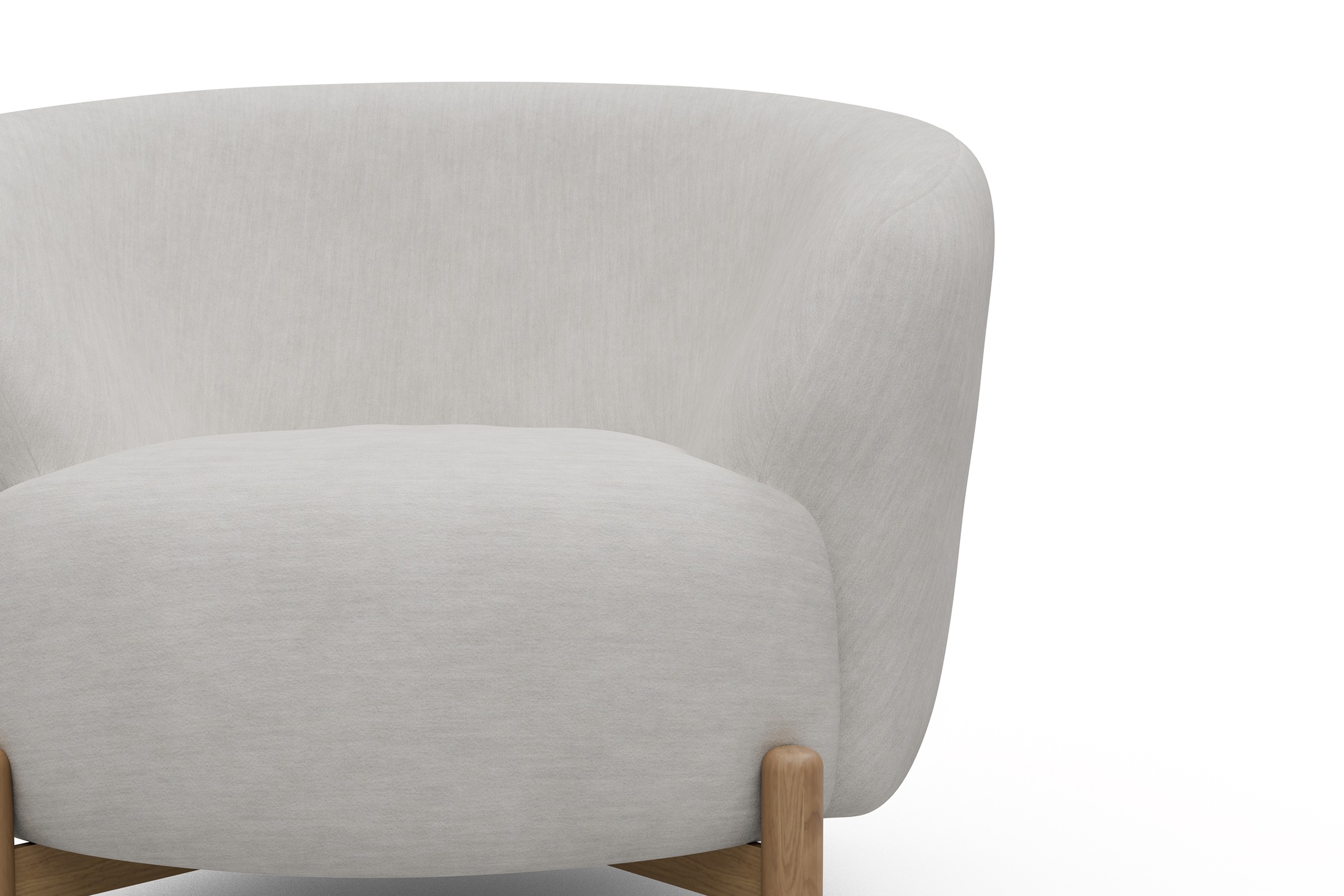 Sessel Ronda Holzbeine Eiche Natur Vivus-Dusty-Off-White