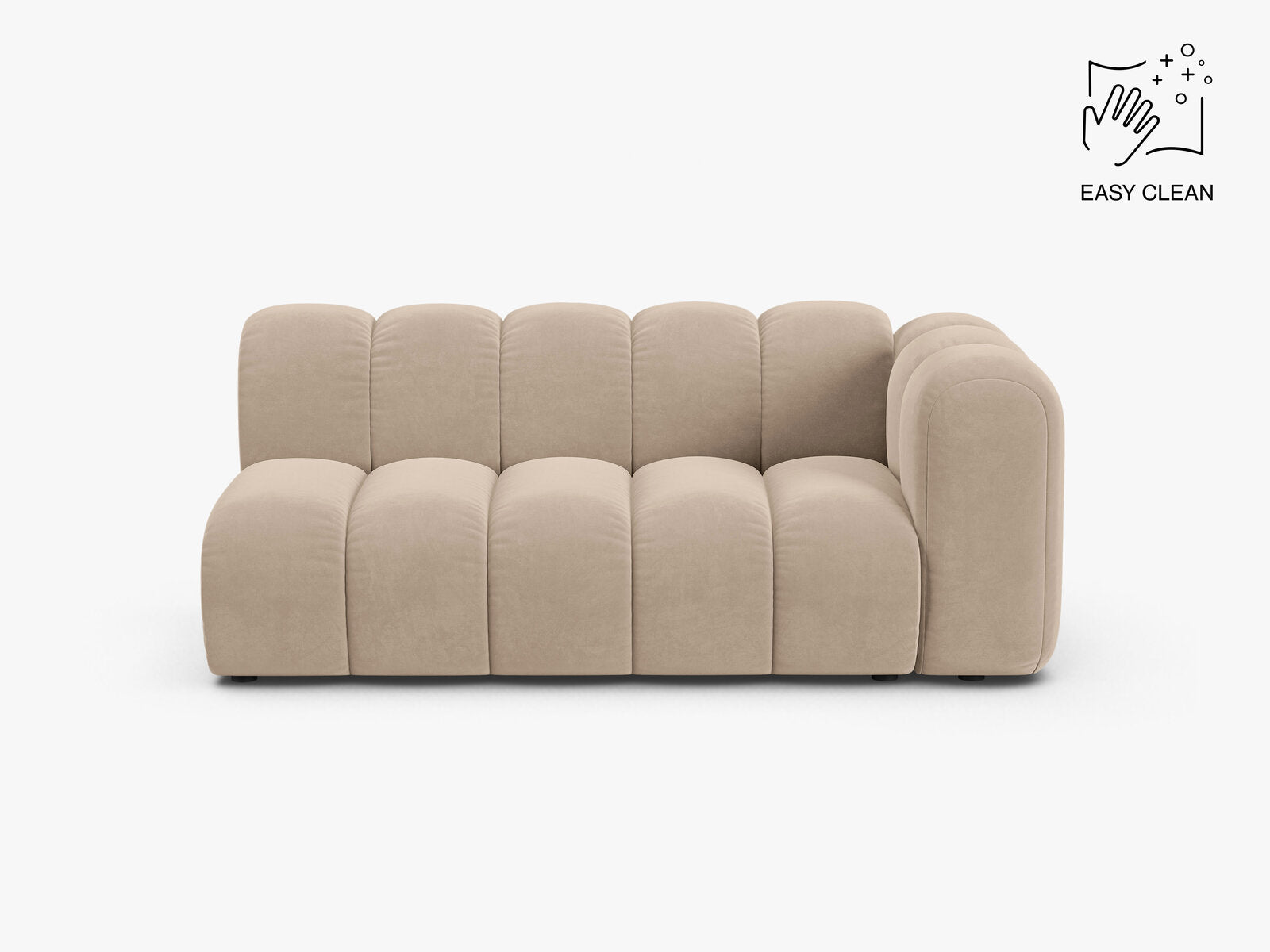 Micadoni Modul Lupine 3-Sitzer Samt Venus Beige Rechts