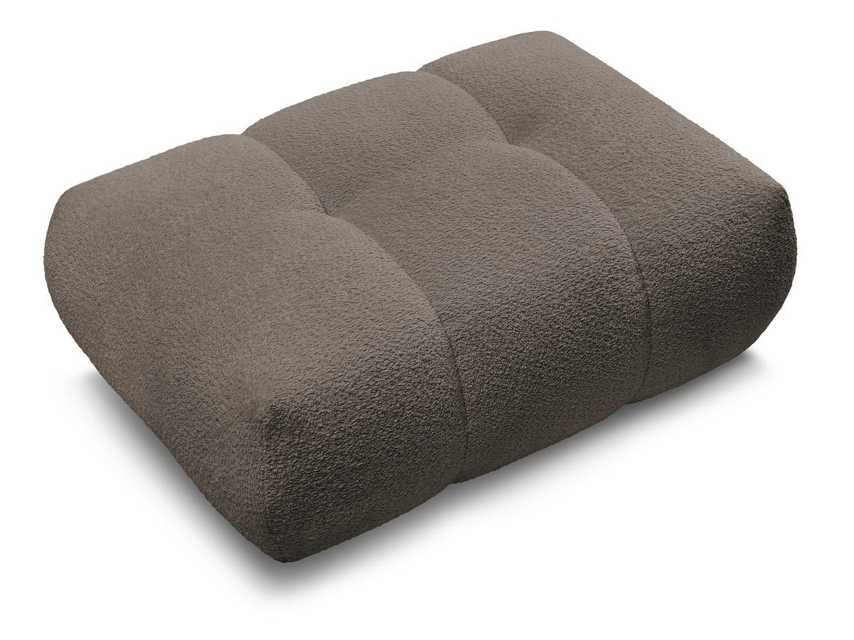 Bobochic Fuji Pouf Bouclé-Stoff Braun