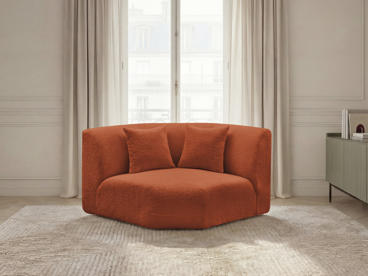 Bobochic Anda Sofa 2-Sitzer Chenille Orange