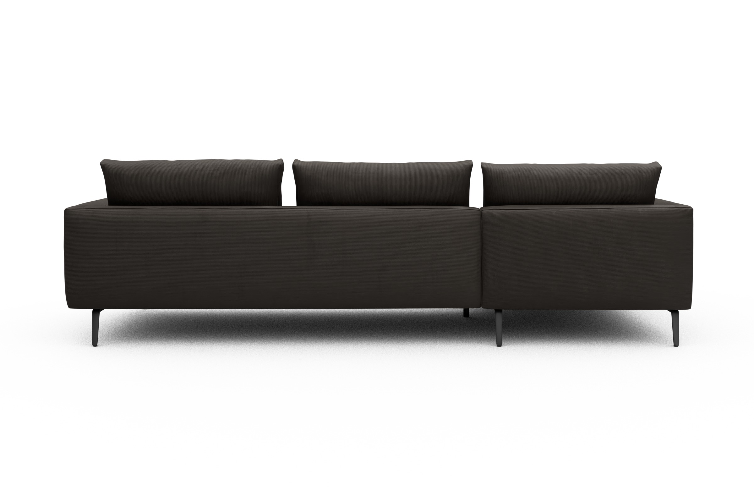Ecksofa Karl Chaiselongue links mit 2,5-Sitzer Cordufine-Taupe