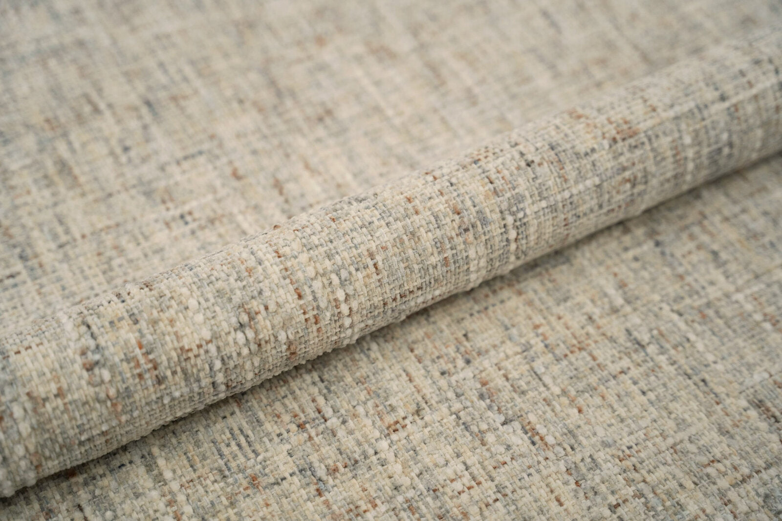 Micadoni Murada Bett mit Kopfteil Chenille Tracy Grau Beige Melange 200x200
