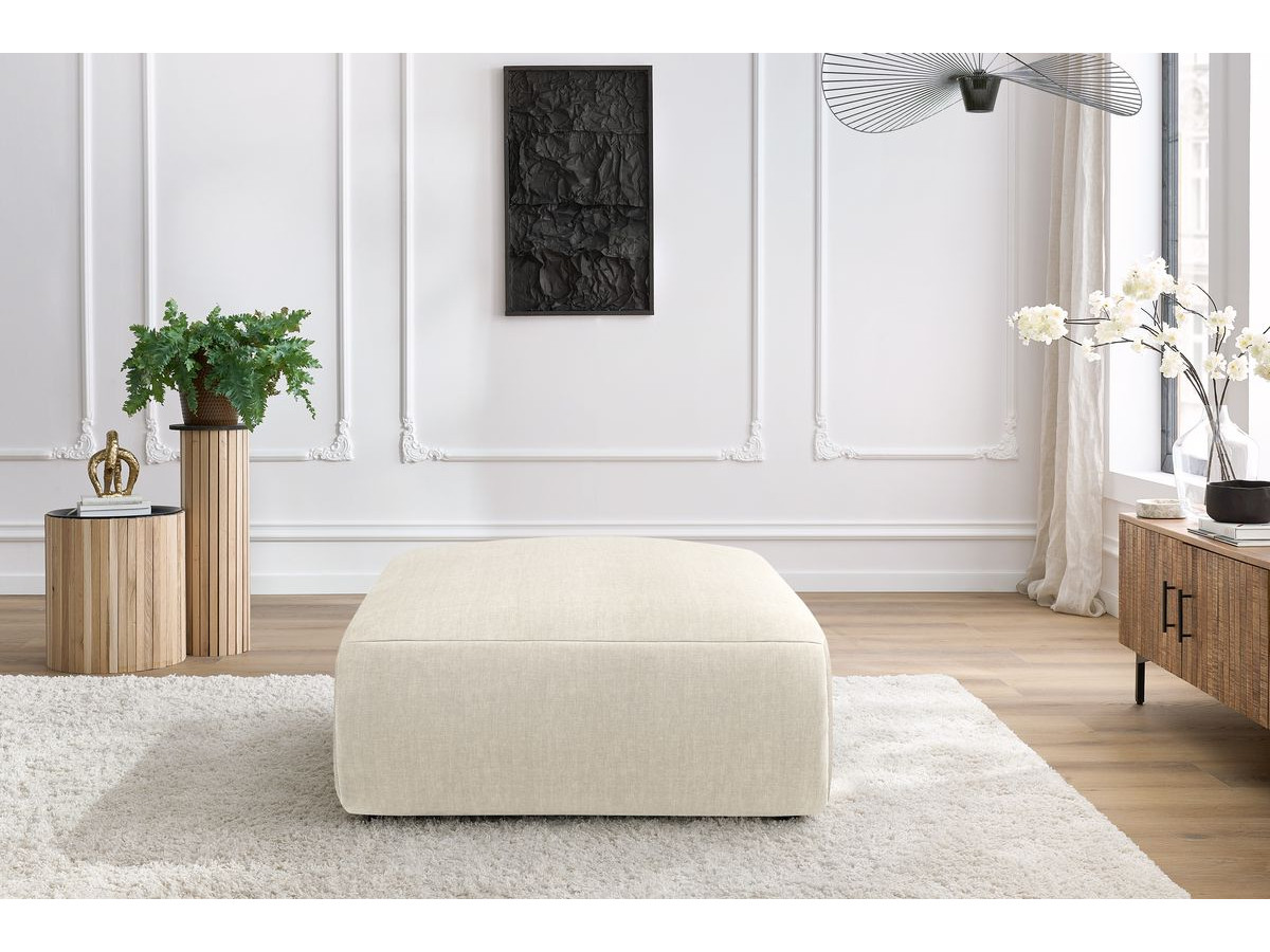 Bobochic Jeanne Pouf 95 × 117 cm Samt Beige