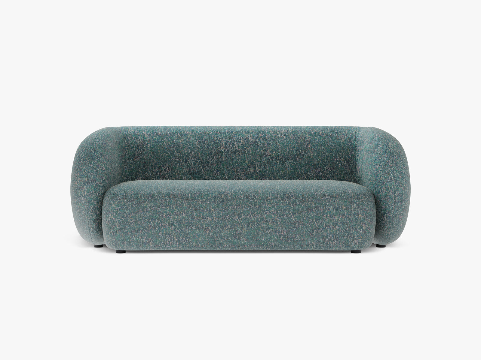Micadoni Sofa Kate 2-Sitzer Strukturierter Stoff Blau Melange