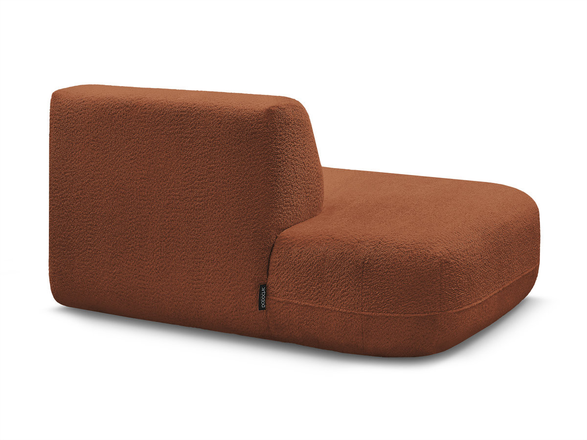 Bobochic Anda Sofamodul 2-Sitzer Chenille Orange Ecke links