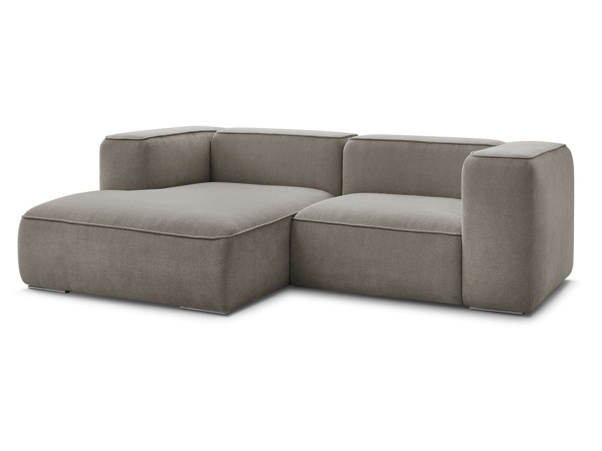 Bobochic Zephyr Ecksofa 260 × 165 cm Strukturstoff Taupe Ecke links