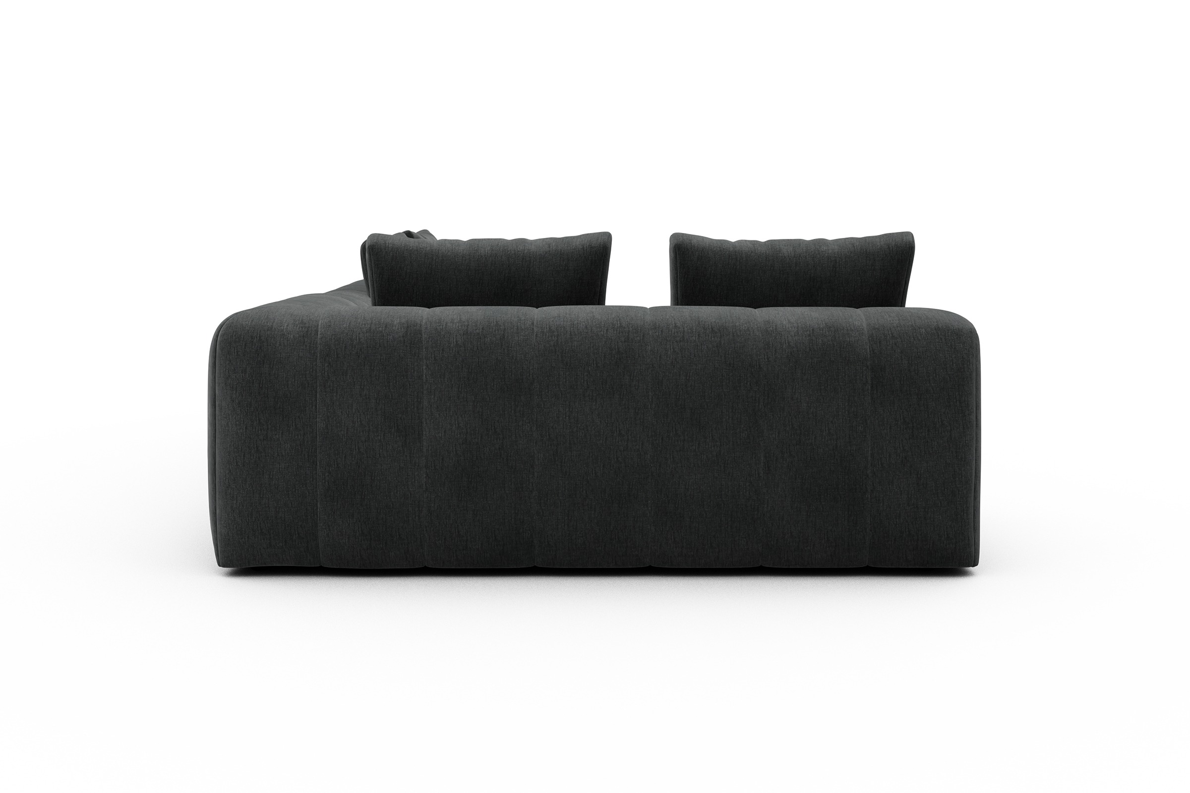 Ecksofa Hugo 2x 2,5-Sitzer Armlehne rechts Smooth-Deep-Warm-Grey