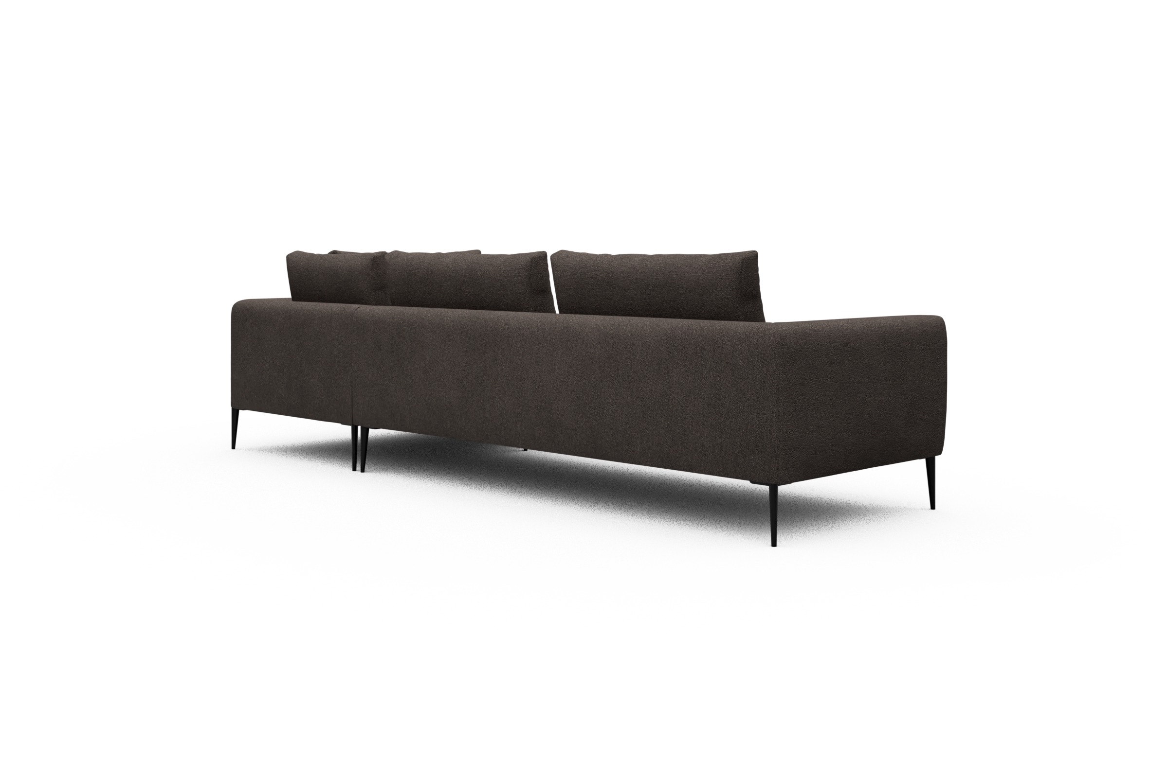 Ecksofa Paul Relax-Ecke links mit 3-Sitzer Boucle-Taupe