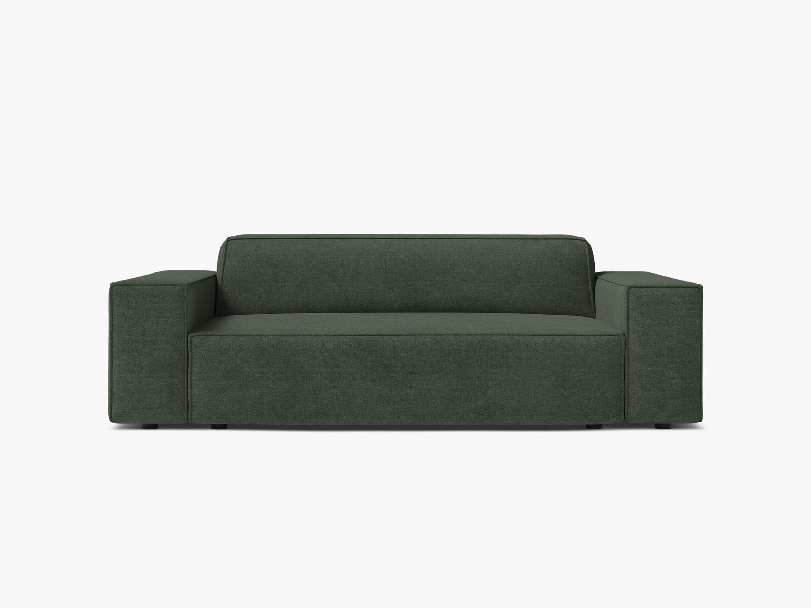 Micadoni Jodie Sofa 2-Sitzer Strukturierter Stoff Liberty Moosgrün