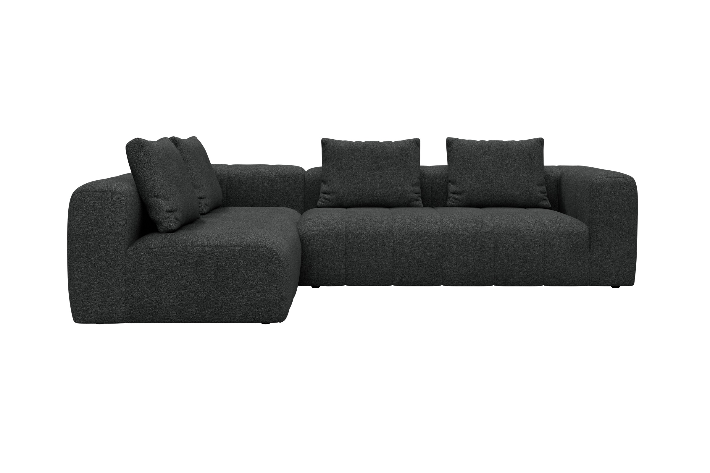 Hugo 2x 2,5-Sitzer Armlehne rechts Boucle-Charcoal moebelfaktor