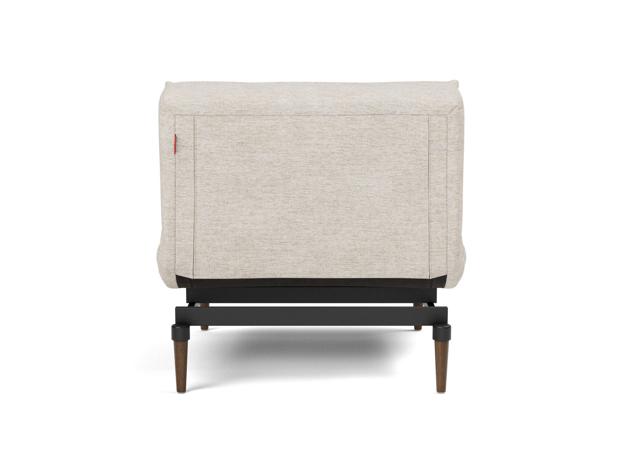 Sessel Splitback Chenille Yuveno 470-Natural Beine Styletto Eiche dunkel