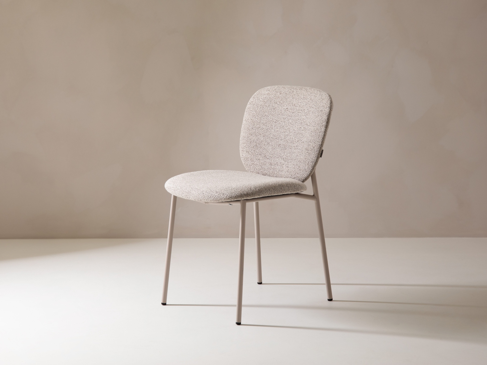 Micadoni Stuhl Echo 1-Sitzer Boucle Dunkelbeige