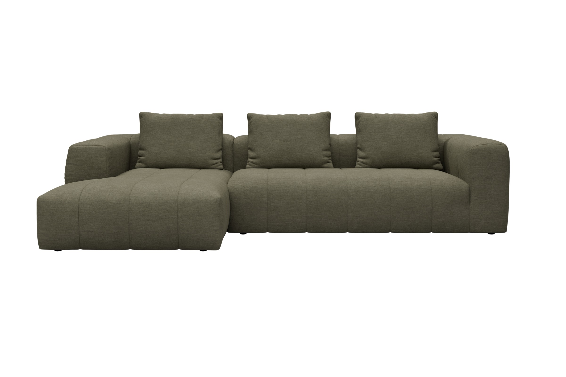 Hugo 2,5-Sitzer Armlehne rechts mit Chaiselongue Vivus-Dusty-Olive moebelfaktor
