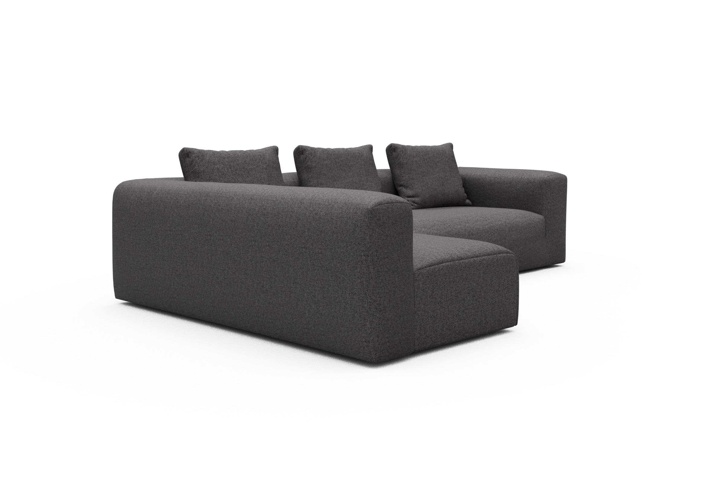 Ecksofa Fred 2x 2,5-Sitzer links offen Sama-Antracite