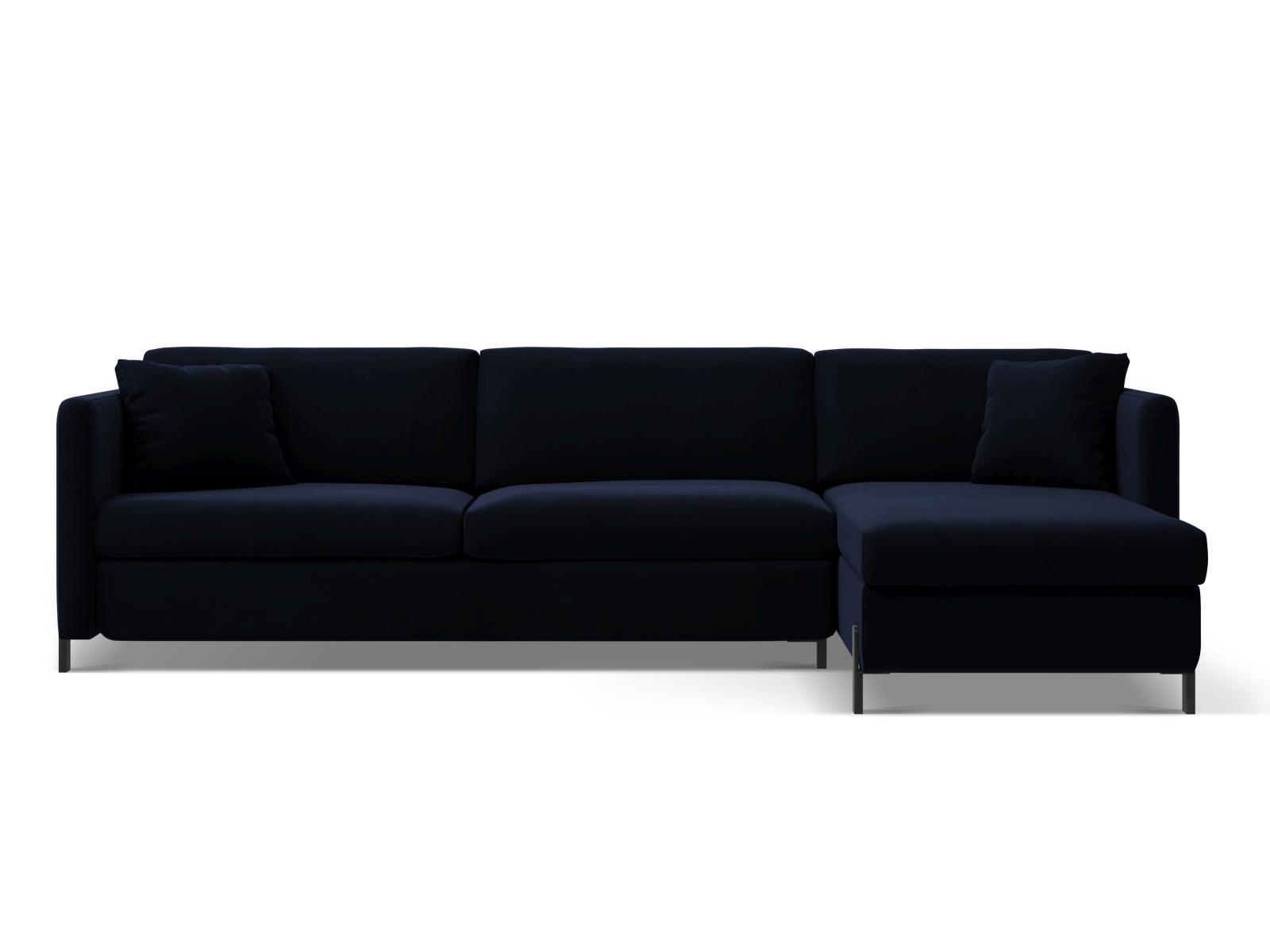 Micadoni Schlaf-Ecksofa Gloria 4-Sitzer Rechts Samt Königsblau 205x140