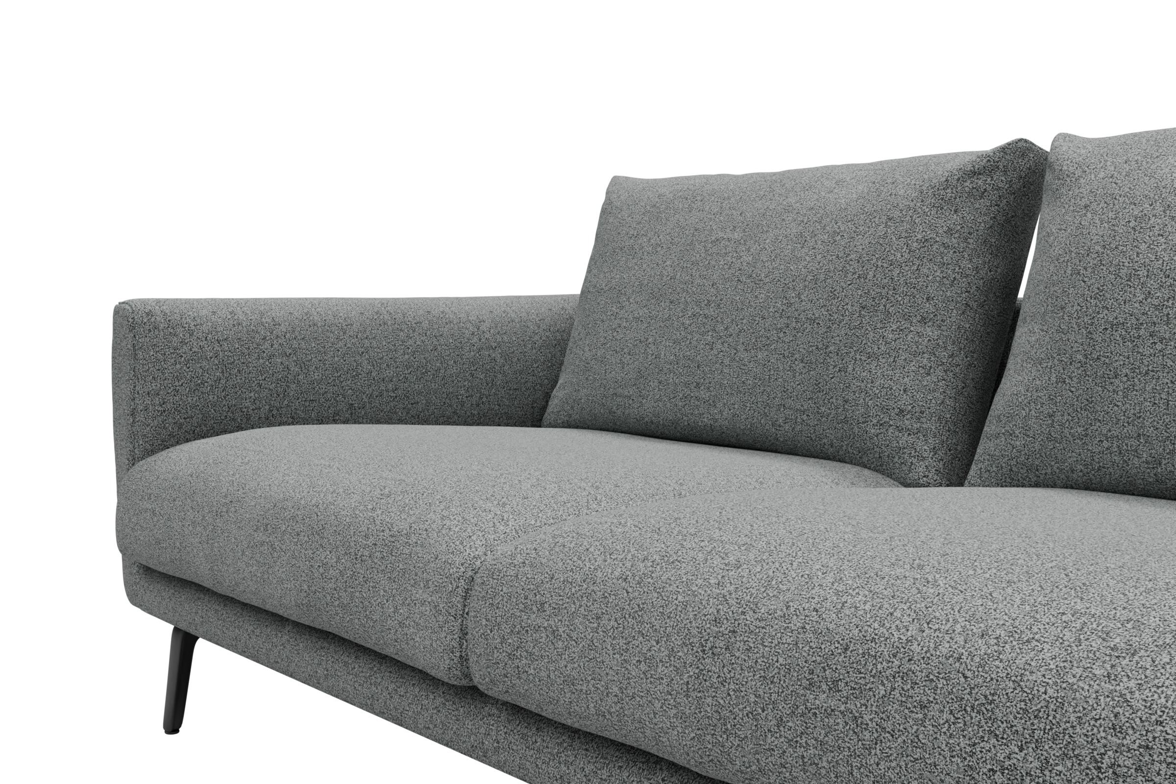 Ecksofa Karl Relax-Ecke rechts mit 2,5-Sitzer Aivi-Gravet-Grey