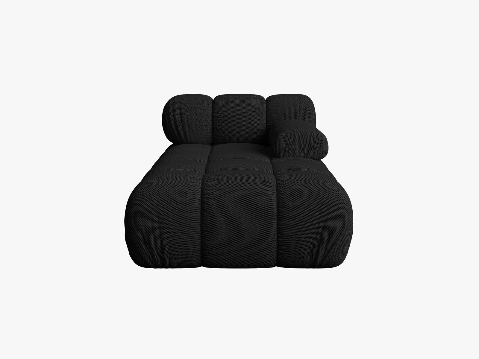 Micadoni Recamiere Bellis Rechts 3D-Stoff Sonic Schwarz