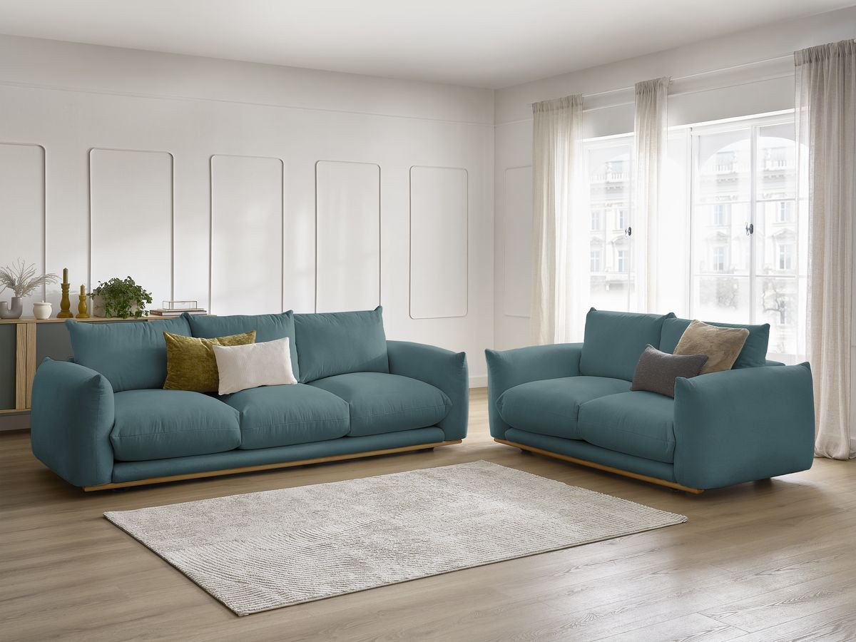 Bobochic Ernest Sofa 5-Sitzer Stoff Dunkelblau