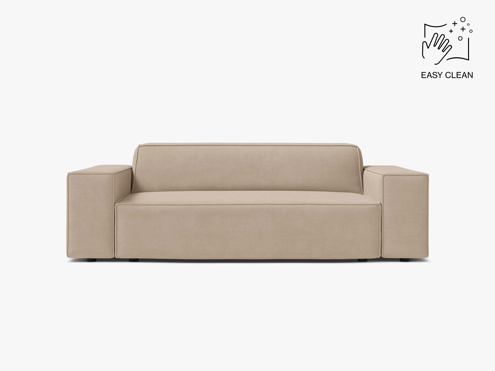 Micadoni Jodie Sofa 2-Sitzer Samt Venus Beige