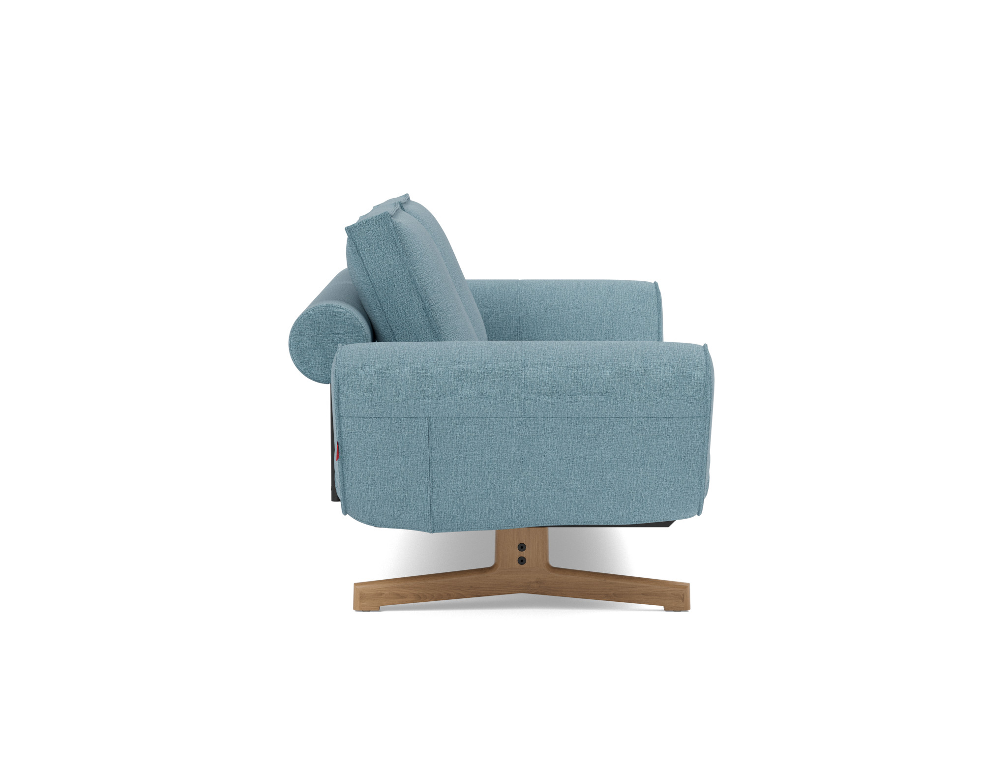 Tagesbett Ghia Flachgewebe Mixed Dance 525-Light-Blue Beine Eiche