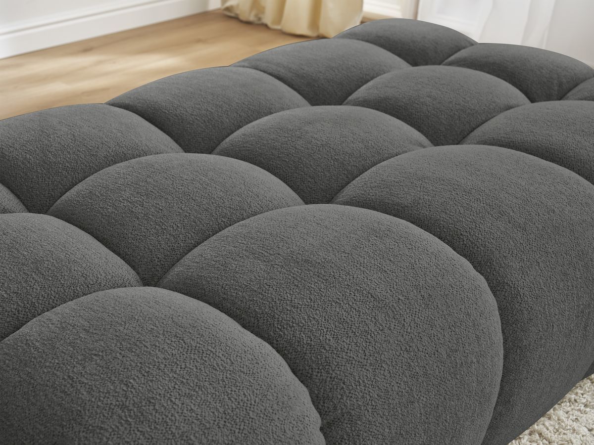Bobochic Everest Pouf 166 × 100 cm Melange-Stoff Dunkelgrau